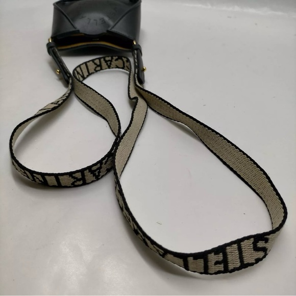 SOLD STELLA MCCARTNEY Eco Alter Nappa Perforated Logo Micro Crossbody Bag Black - Picture 3 of 7